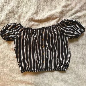 Black crop top from Francesca’s